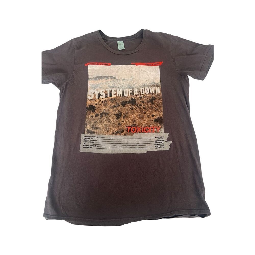 System Of A Down "Toxicity" Graphic Band Tee Black & Red Mens szMfair condition